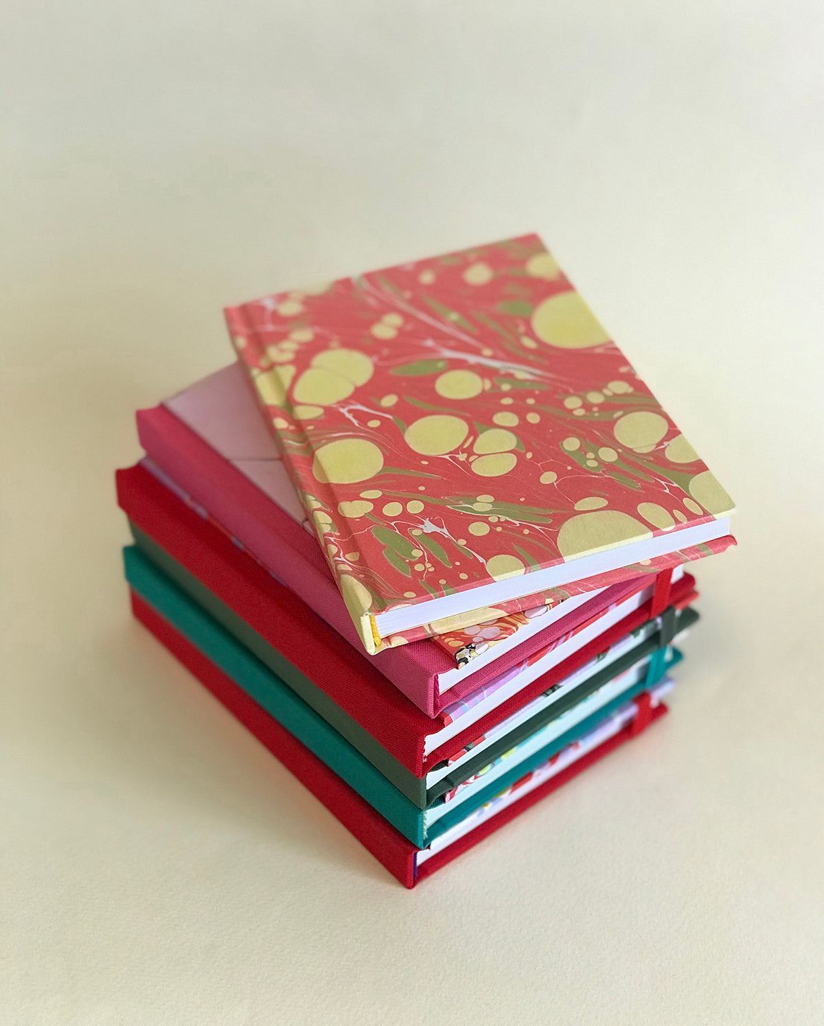 Carnet de notes marbré - Lilas et vert clair