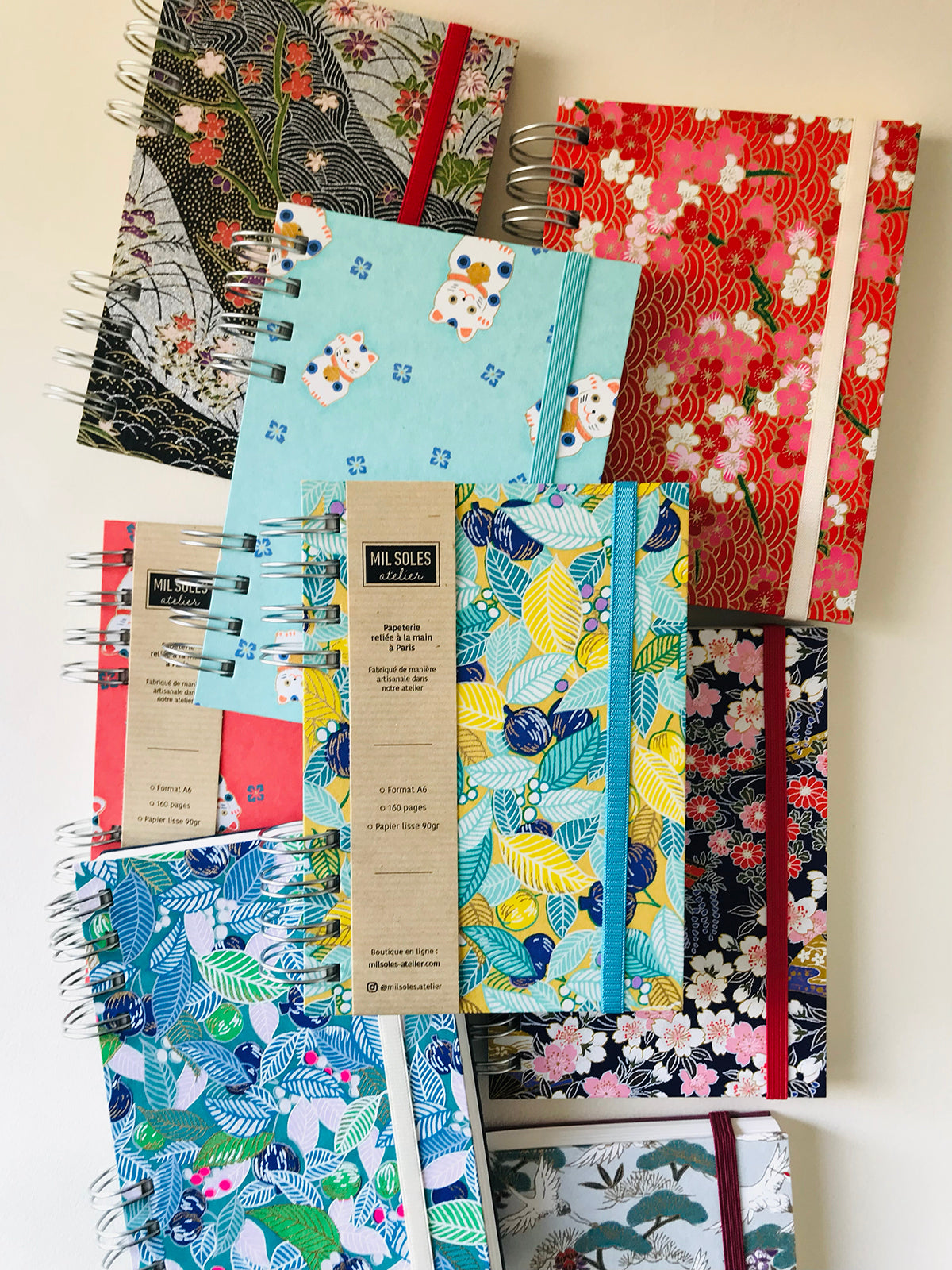 Agenda A6 perpétuel - papier japonais - reliure métallique
