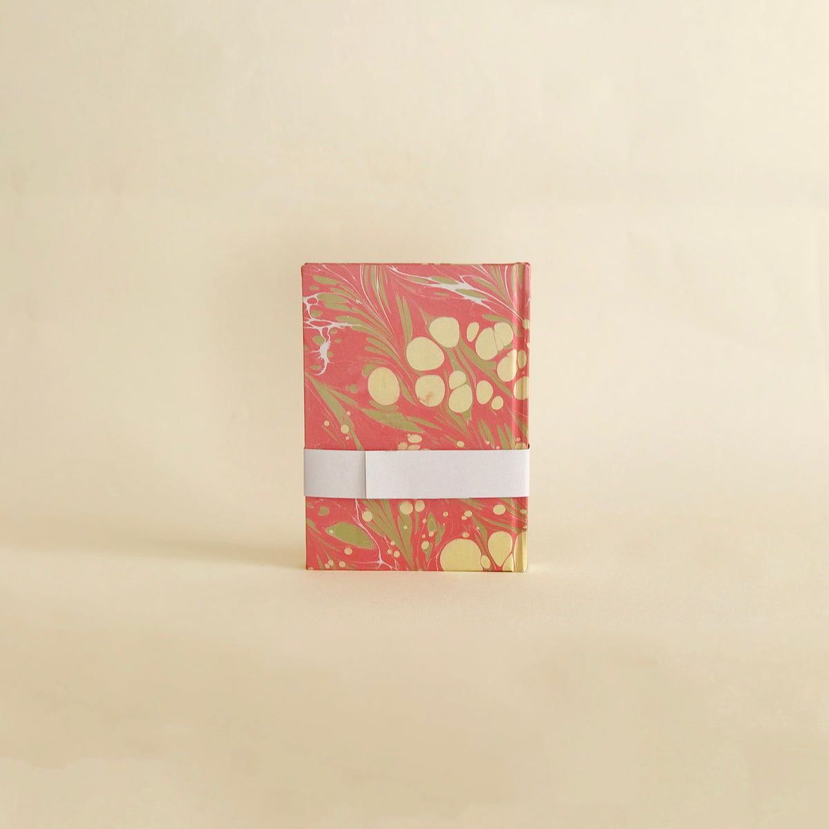 Carnet de notes marbré - rose et jaune pâle
