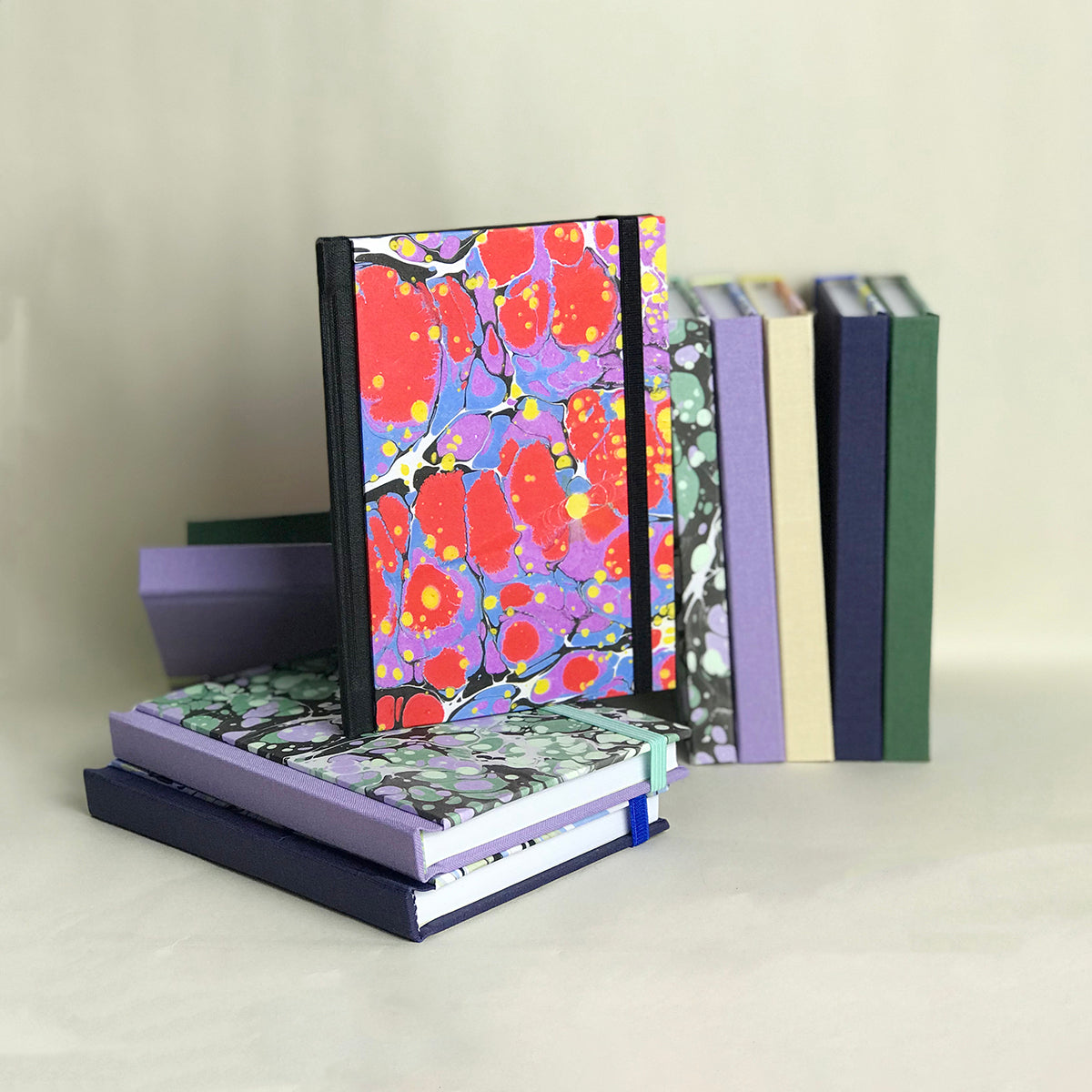 Petit carnet de notes marbré - plusieurs motifs