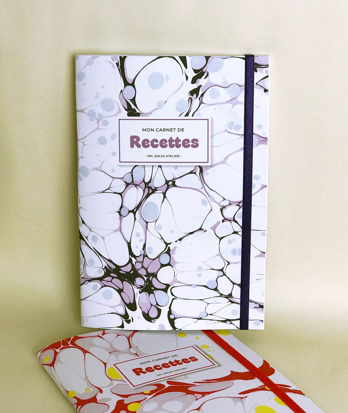 Carnets de Recettes à motifs marbrés